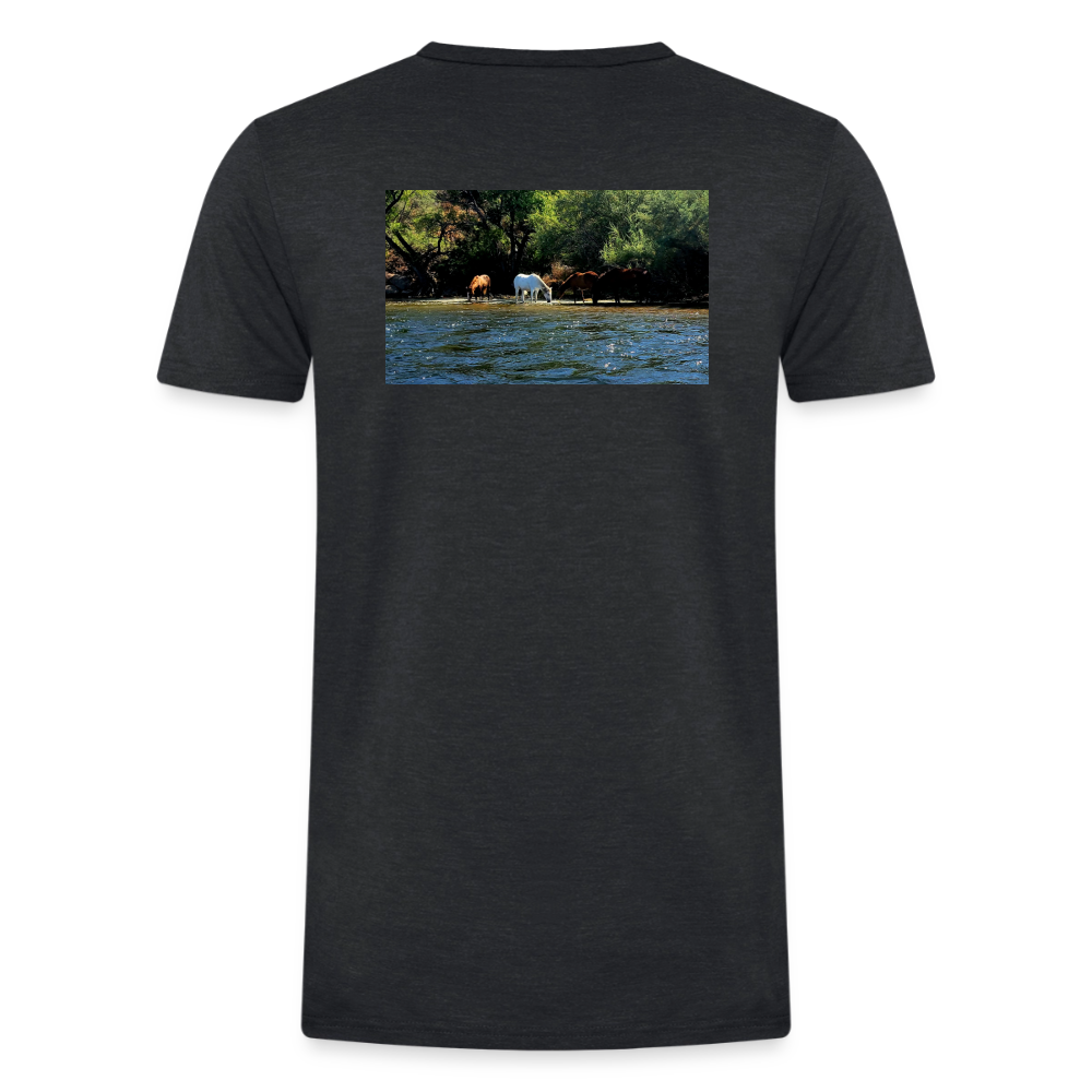 Salt River Horses | Men's Tri-Blend Classic T-Shirt - Black - heather black