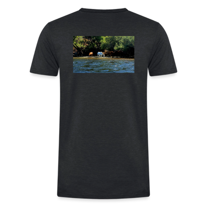 Salt River Horses | Men's Tri-Blend Classic T-Shirt - Black - heather black