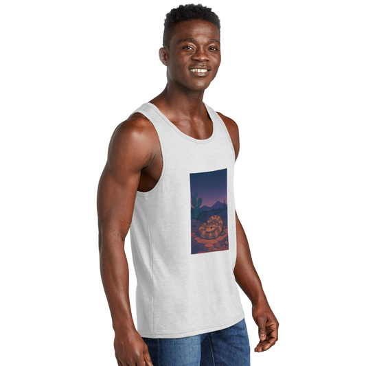 Ridge-nosed Rattlesnake Landscape | Men's Tri-Blend Tank - White - white