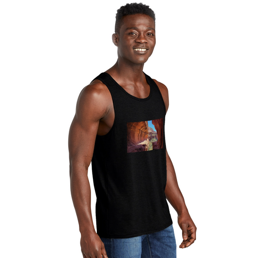 Sedona Vortex | Men's Tri-Blend Tank - Black - black