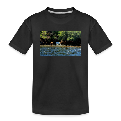 Salt River Horses | Kids Organic T-Shirt - Black - black