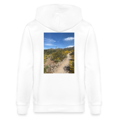 Lost Dog Trail | Organic Zip Hoodie - White - white