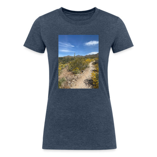 Lost Dog Trail | Women's Tri-Blend T-Shirt - Navy - heather navy