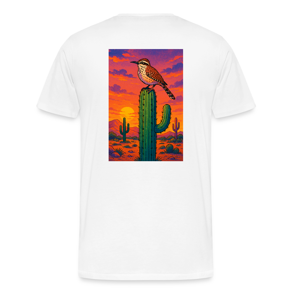Cactus Wren Landscape | Men's Organic Classic T-Shirt - White - white
