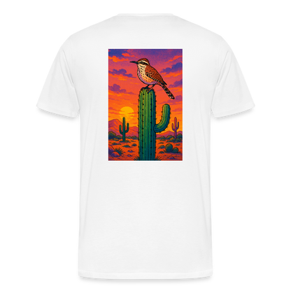 Cactus Wren Landscape | Men's Organic Classic T-Shirt - White - white