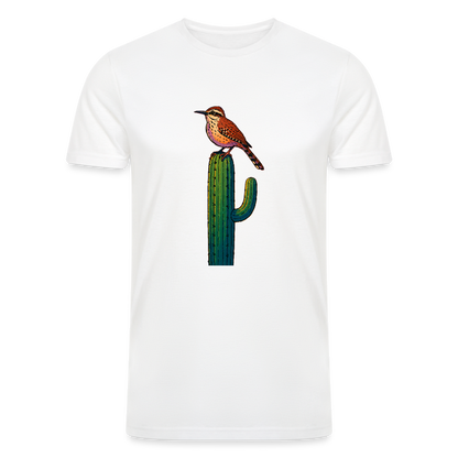 Cactus Wren Spotlight | Men's Tri-Blend T-Shirt - White - white