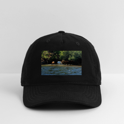 Salt River Horses | Organic Baseball Hat - Black - black