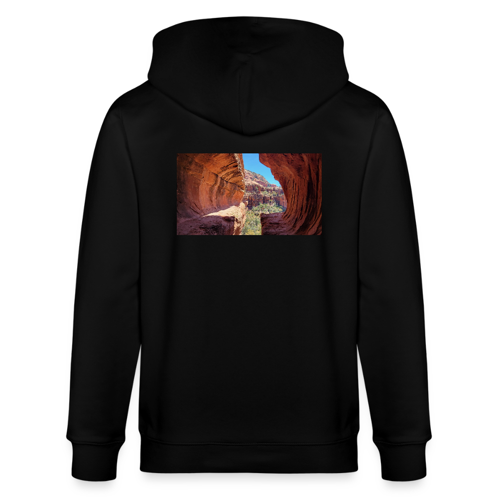 Sedona Vortex | Organic Zip Hoodie - Black - black