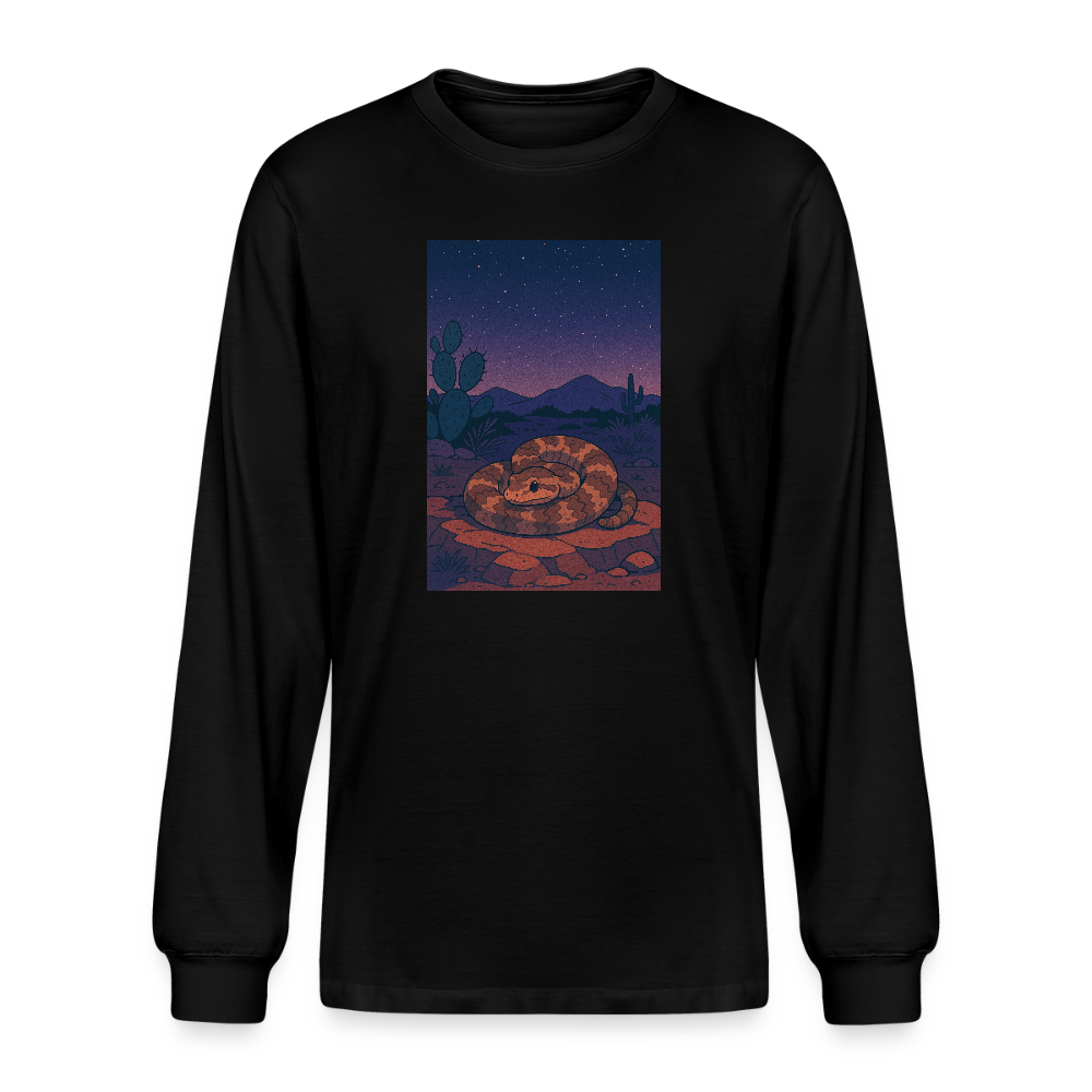 Ridge-nosed Rattlesnake Landscape | Men’s Organic Long Sleeve T-Shirt - Black - black
