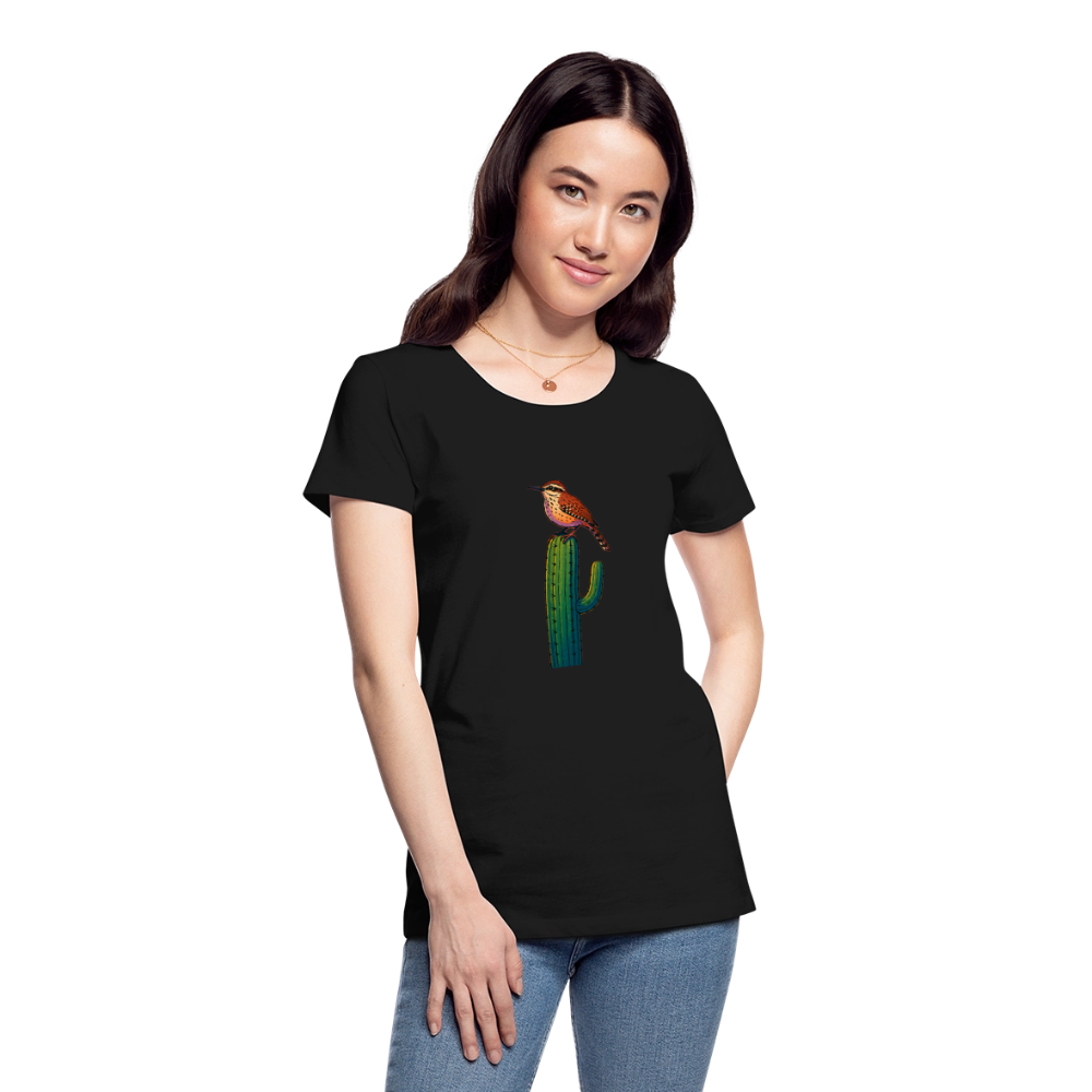 Cactus Wren Spotlight | Women's Organic T-Shirt - Black - black