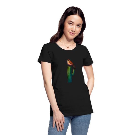 Cactus Wren Spotlight | Women's Organic T-Shirt - Black - black