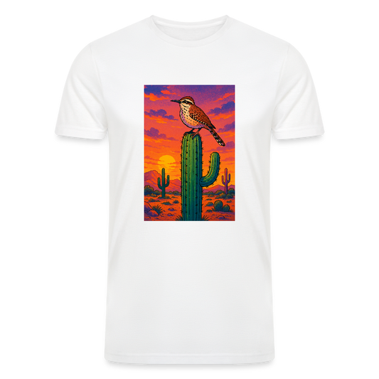 Cactus Wren Landscape | Men's Tri-Blend T-Shirt - White - white