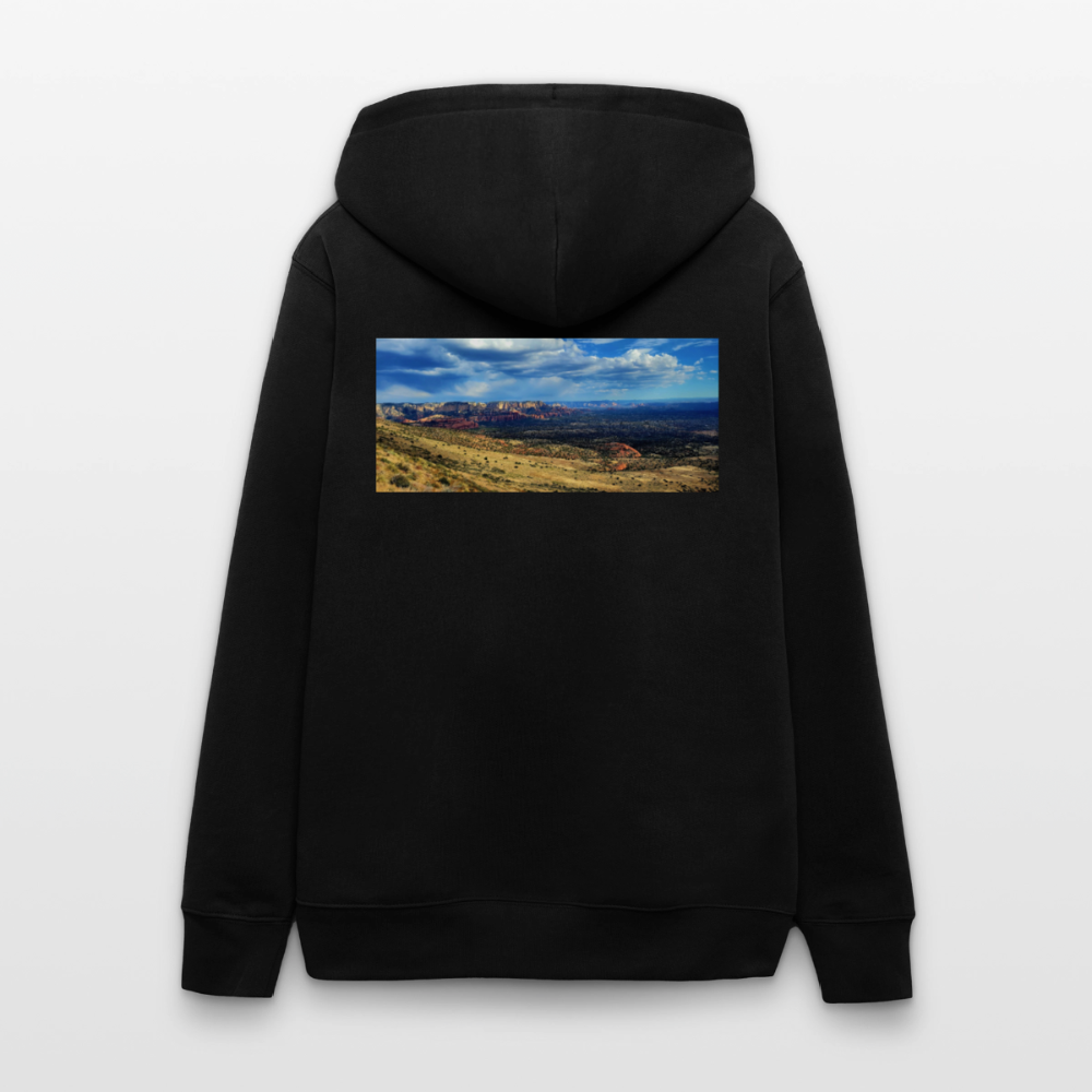 Verde Valley Views | Organic Zip Hoodie - Black - black