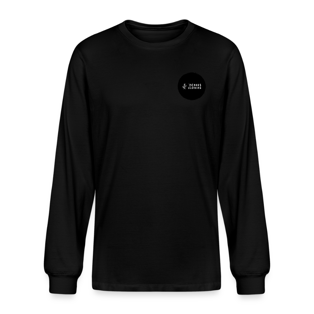 Lost Dog Trail | Men's Organic Classic Long Sleeve T-Shirt - Black - black
