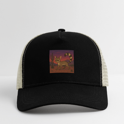 'Ringtail| Landscape' Trucker Hat - black/oyster