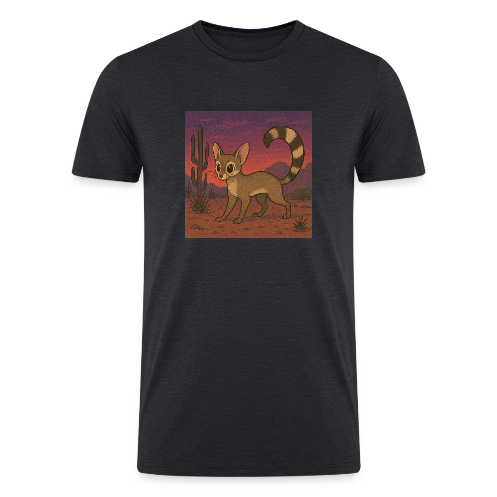 Ringtail Landscape | Men’s Tri-Blend T-Shirt - Black - heather black
