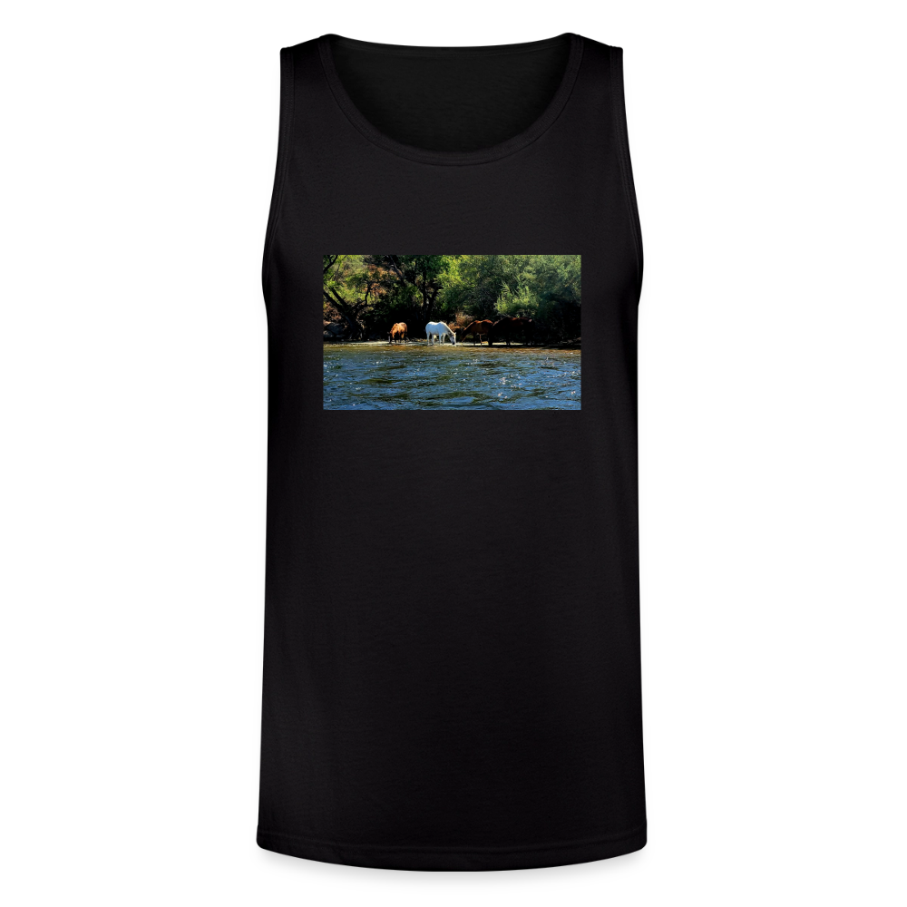 Salt River Horses | Men's Tri-Blend Tank - Black - black