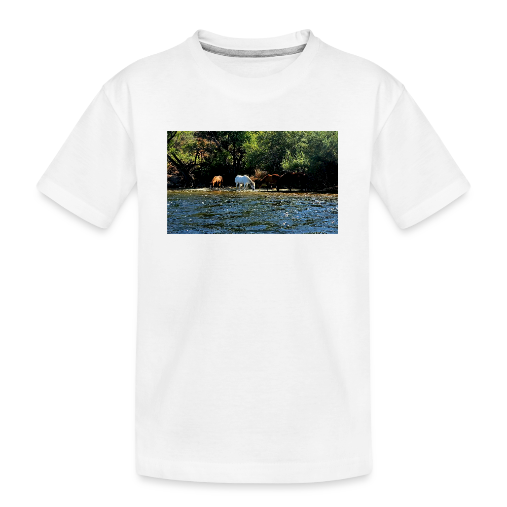 Salt River Horses | Kids Organic T-Shirt - White - white