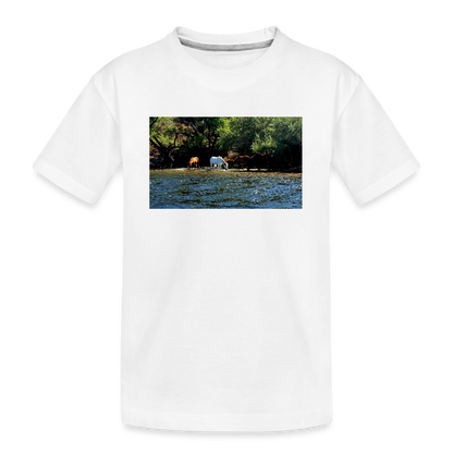 Salt River Horses | Kids Organic T-Shirt - White - white