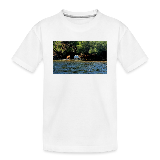 Salt River Horses | Kids Organic T-Shirt - White - white