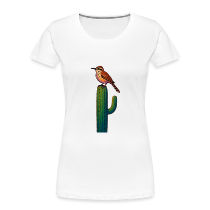 Cactus Wren Spotlight | Women's Organic T-Shirt - White - white