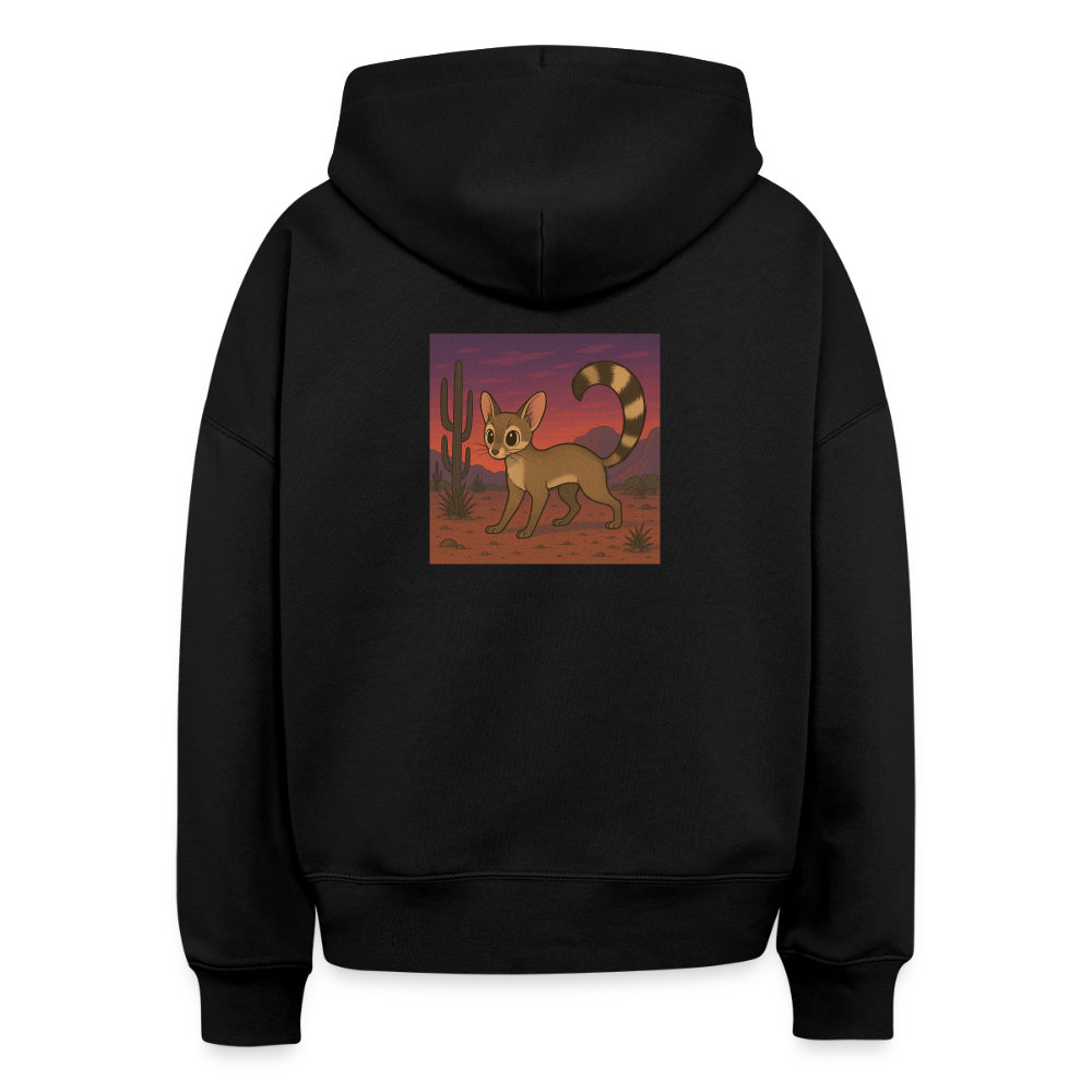 Ringtail Landscape | Women's Organic Classic Hoodie - Black - black