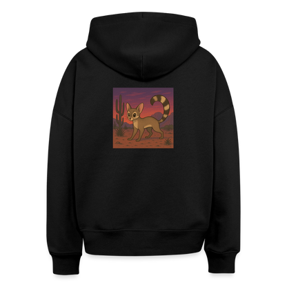 Ringtail Landscape | Women's Organic Classic Hoodie - Black - black