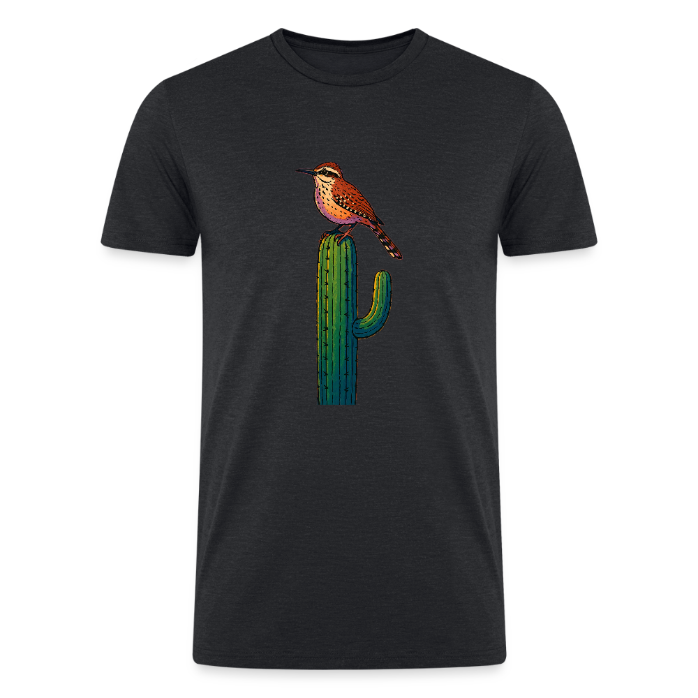 Cactus Wren Spotlight | Men's Tri-Blend T-Shirt - Black - heather black