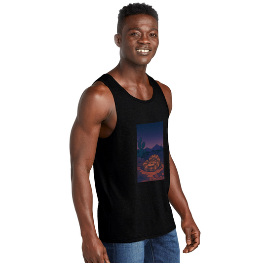 Ridge-nosed Rattlesnake Spotlight | Men's Tri-Blend Tank - Black - black