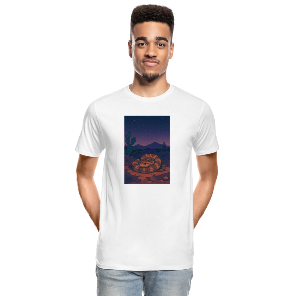 Ridge-nosed Rattlesnake Landscape | Men’s Organic T-Shirt - White - white