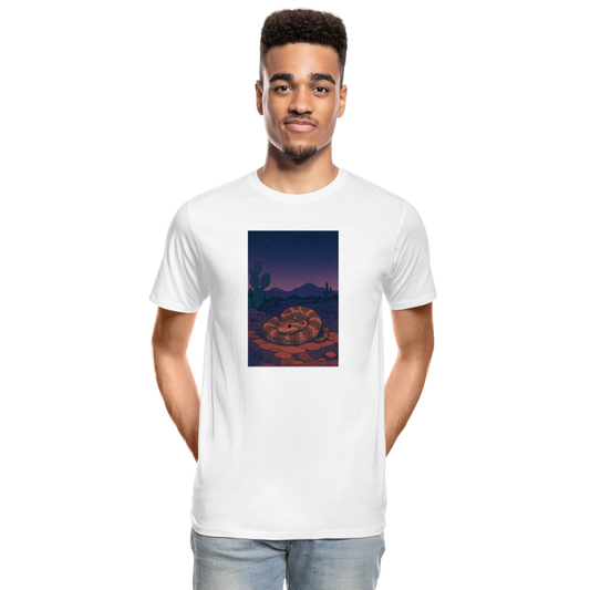 Ridge-nosed Rattlesnake Landscape | Men’s Organic T-Shirt - White - white