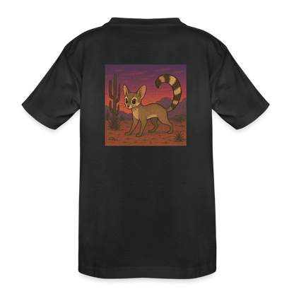 Ringtail Landscape | Kids Organic Classic T-Shirt - Black - black