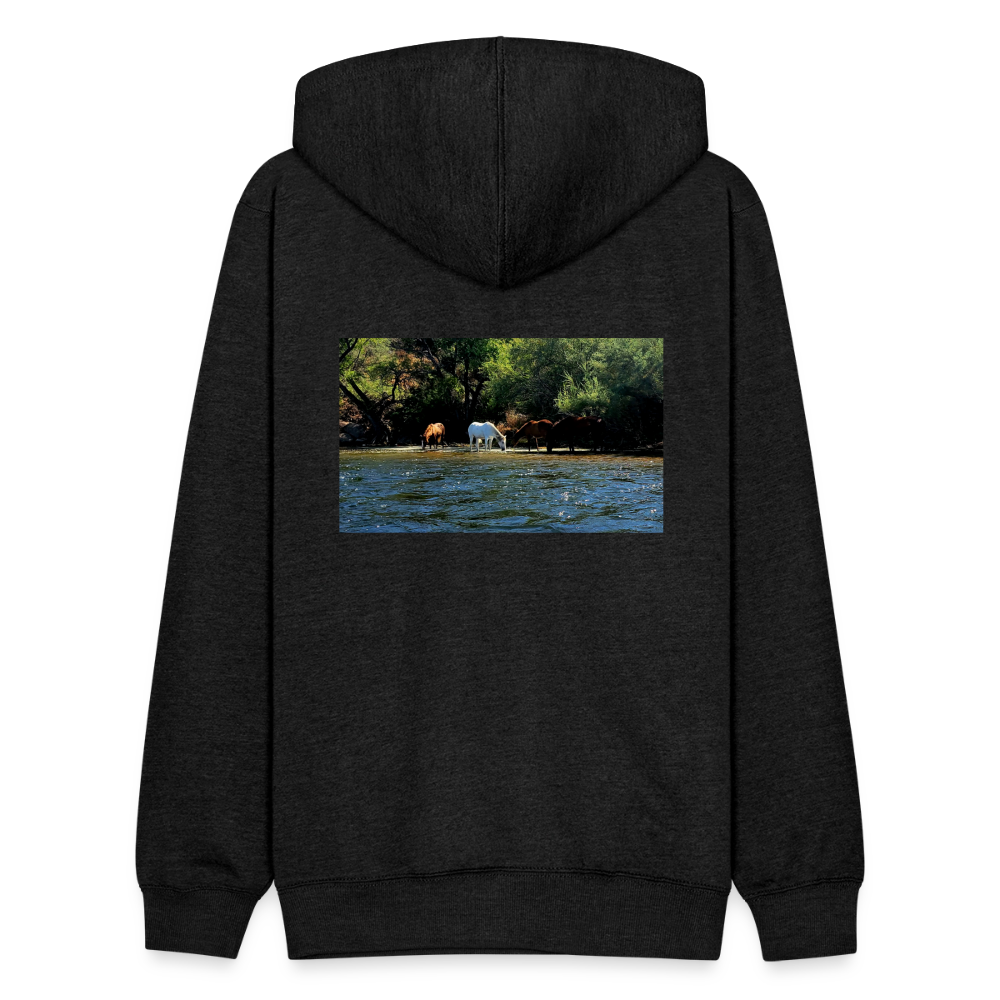 Salt River Horses | Tri-Blend Classic Hoodie - Charcoal - charcoal grey