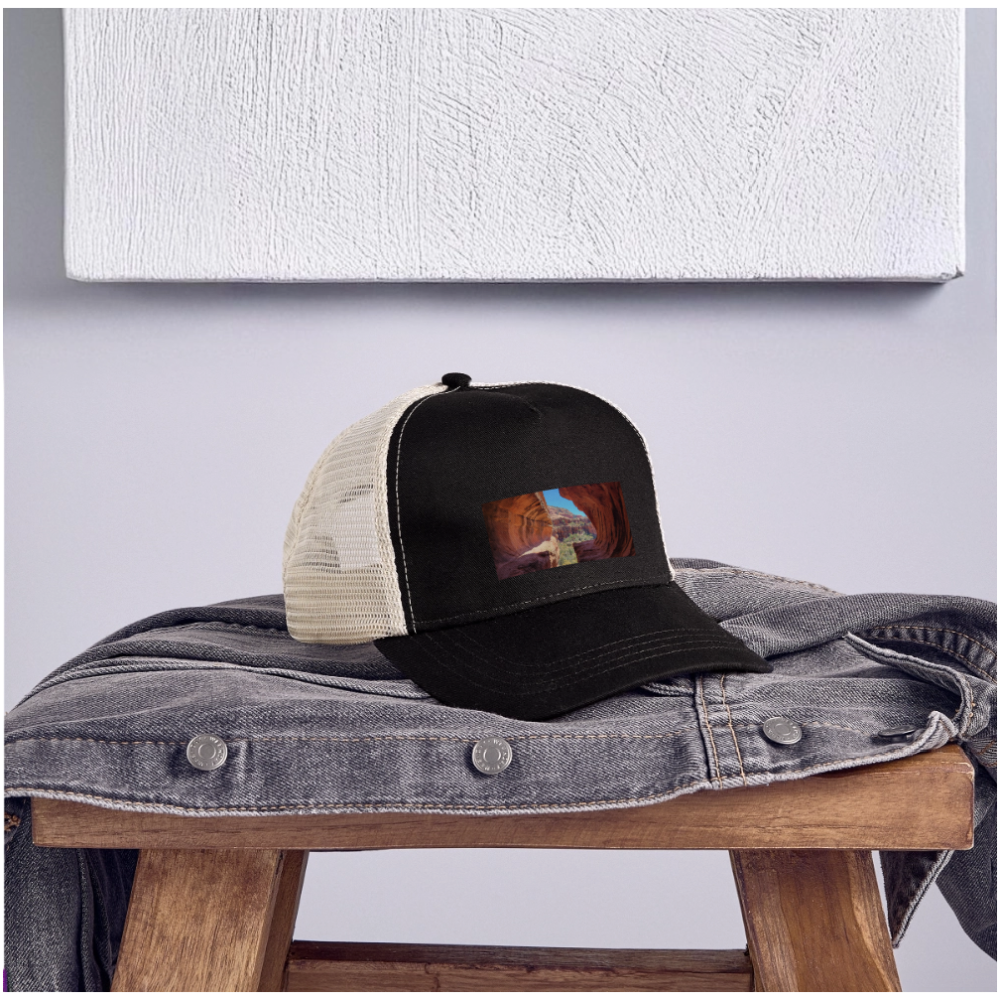 Sedona Vortex | Eco Trucker Hat - black/oyster