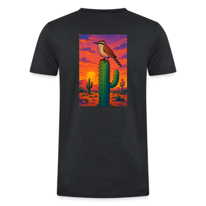 Cactus Wren Landscape | Men's Tri-Blend Classic T-Shirt - Black - heather black