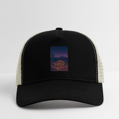 'Ridge-nosed Rattlesnake | Landscape' Eco Trucker Cap - black/oyster