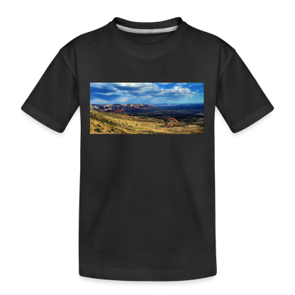 Verde Valley Views | Kids Organic T-Shirt - Black - black
