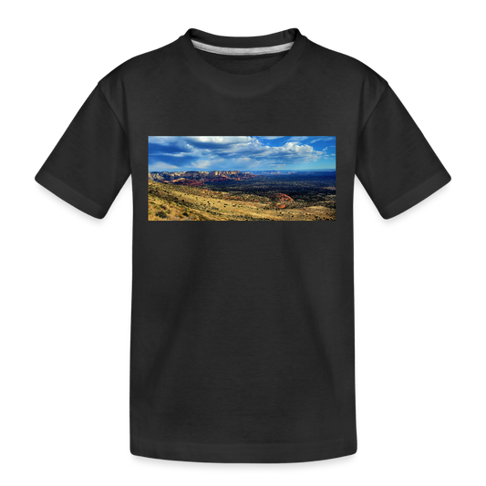 Verde Valley Views | Kids Organic T-Shirt - Black - black
