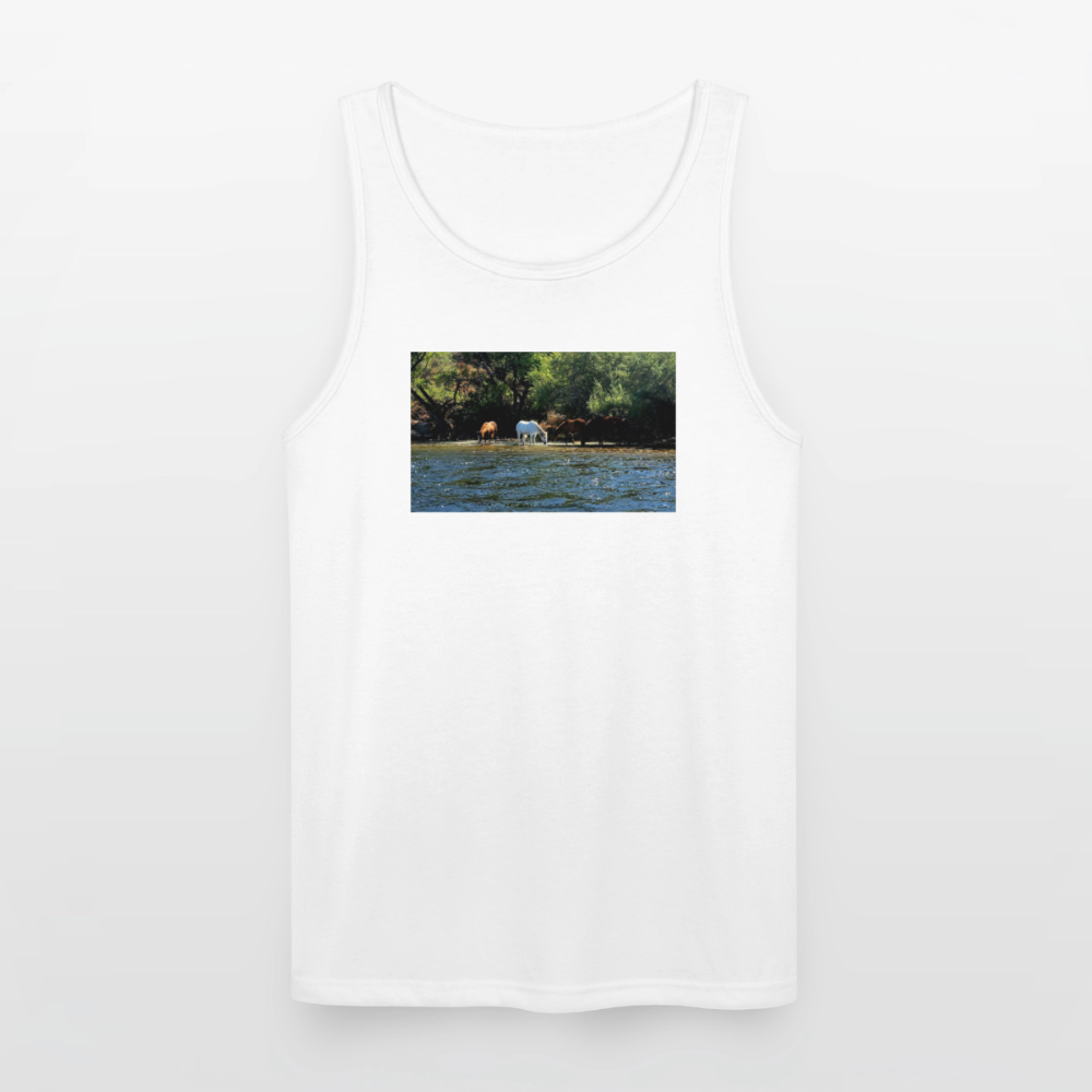 Salt River Horses | Men's Tri-Blend Tank - White - white