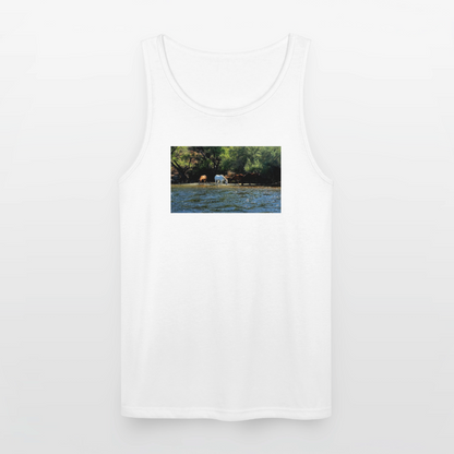 Salt River Horses | Men's Tri-Blend Tank - White - white