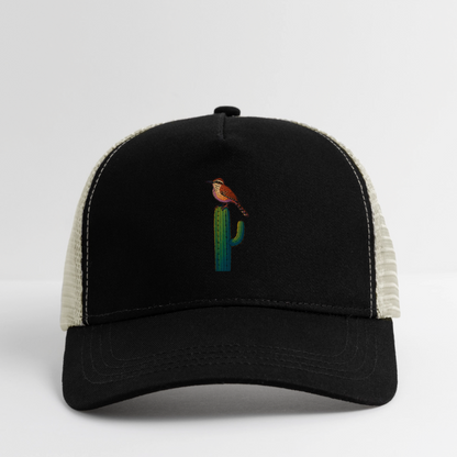 Cactus Wren Spotlight | Eco Trucker Hat - black/oyster