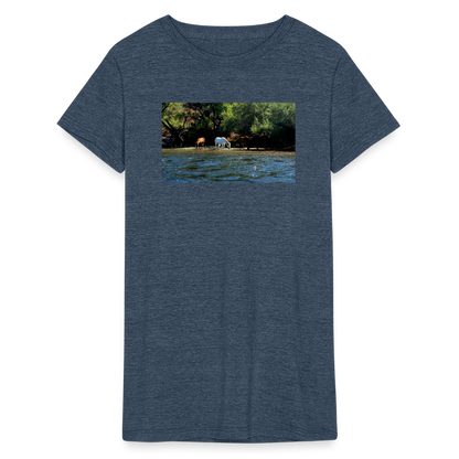 Salt River Horses | Women's Tri-Blend T-Shirt - Navy - heather navy