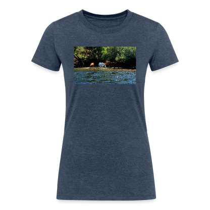 Salt River Horses | Women's Tri-Blend T-Shirt - Navy - heather navy