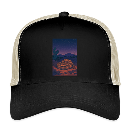 'Ridge-nosed Rattlesnake | Landscape' Eco Trucker Cap - black/oyster