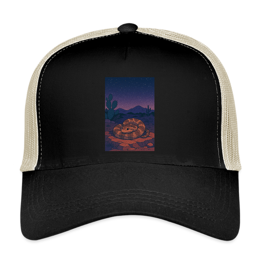 'Ridge-nosed Rattlesnake | Landscape' Eco Trucker Cap - black/oyster