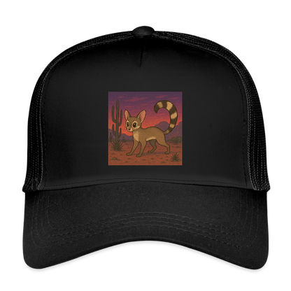 'Ringtail| Landscape' Trucker Hat - black/black