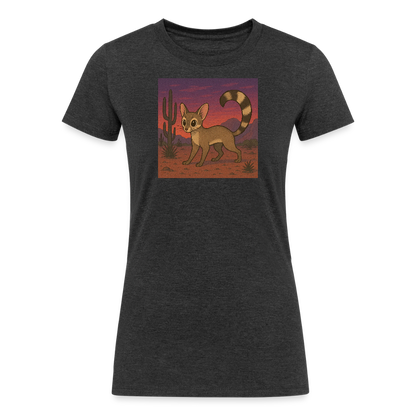 Ringtail Landscape | Women's Tri-Blend T-Shirt - Black - heather black
