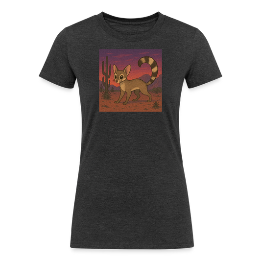 Ringtail Landscape | Women's Tri-Blend T-Shirt - Black - heather black
