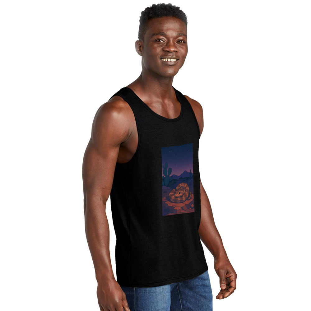 Ridge-nosed Rattlesnake Landscape | Men's Tri-Blend Tank - Black - black