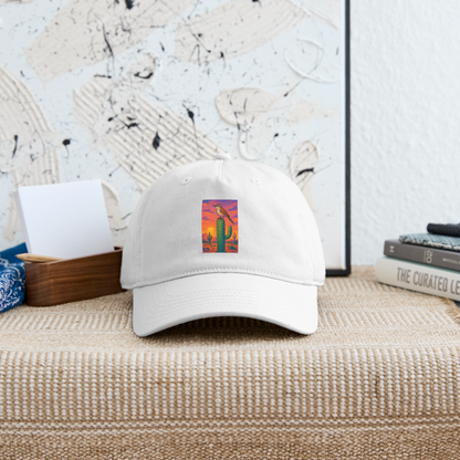 Cactus Wren Landscape | Organic Baseball Hat - White - white